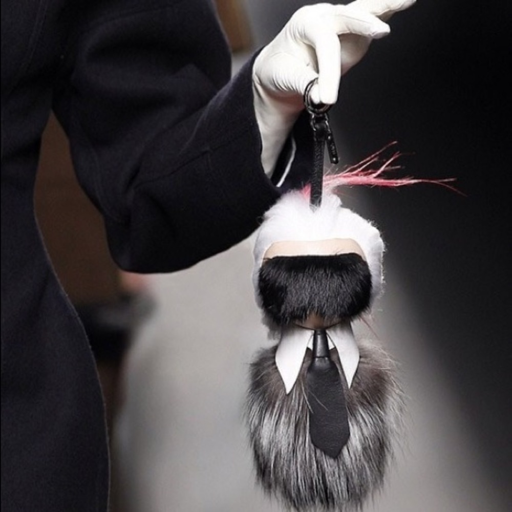 [RARE] Fendi ‘Karlito’ Mink Keycharm